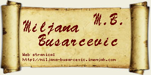 Miljana Busarčević vizit kartica